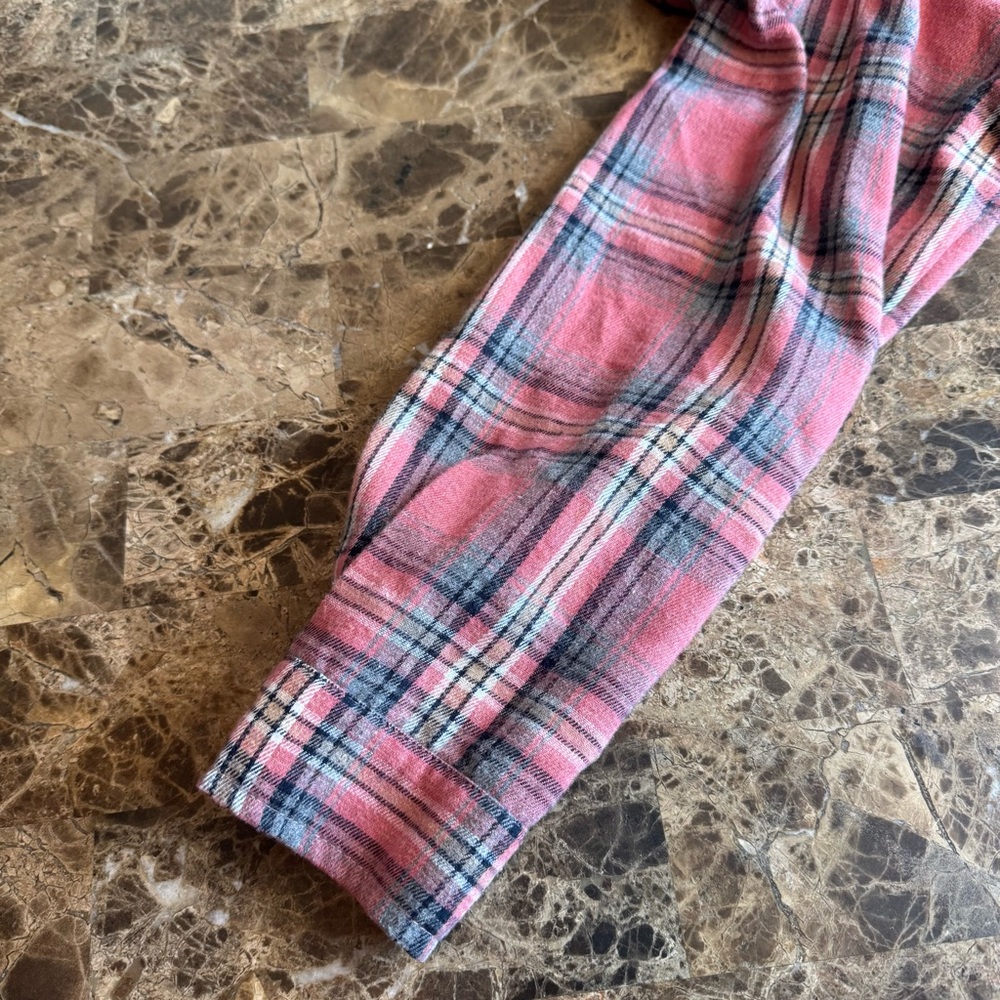 Vintage Plaid Shirt 90’s Flannel Shirt Size XL Pink Oversized Emo Goth Boyfriend - Picture 7 of 8